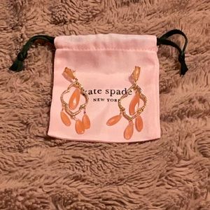 Kate Spade Lantern Gems Chandelier Earrings Color- Cherry Quartz